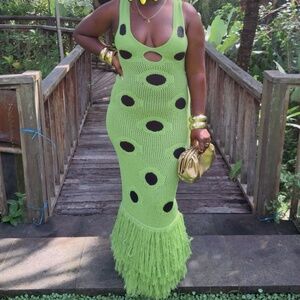 Maxi polka dot dress! Wore once just for the pictures posted above!